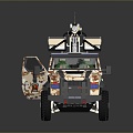 Bulletproof Car Armed Jeep Armed Car Armed Bulletproof Car Military Jeep Off-road Jeep Humvee 3d model