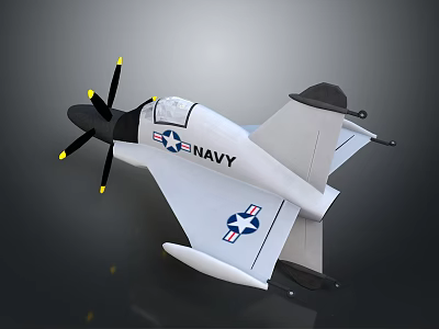 Realistic Navy Aerospace Aircraft Model Showcasing Space Exploration Design Features 3d model