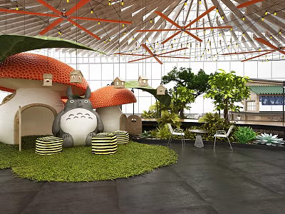 Modern Leisure Area Mall Rest Area 3d model