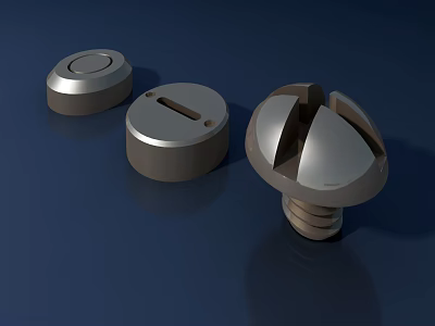 Sleek Modern Metal Door Handles with Polished Surface and Varied Designs 3d model