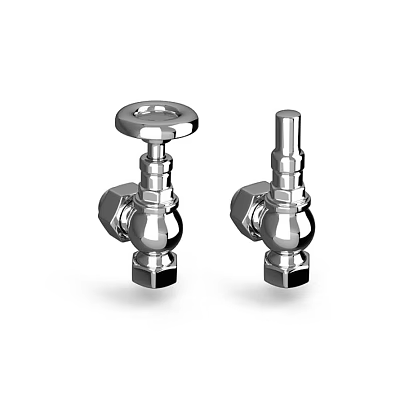 Two Shiny Chrome Water Taps With Polished Metal Finish And Durable Design 3d model