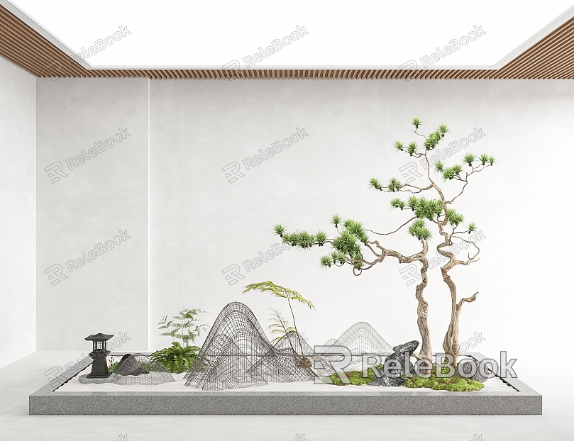 Modern landscape sketch interior landscape landscaping courtyard landscape sketch landscape tree model