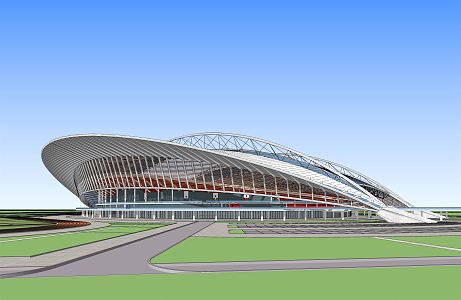 modern stadium building stadium 3d model