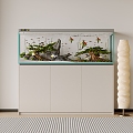 Fish Tank Aquarium Fish Tank Cabinet Ornamental Fish Tank Water Grass Tropical Fish Ecological Fish Tank 3d model