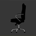 Modern Black Office Chair With Ergonomic Design Adjustable Armrests And Metal Swivel Base