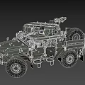 Military Armored Car With Heavy Armor Weapon Systems And Reinforced Tires