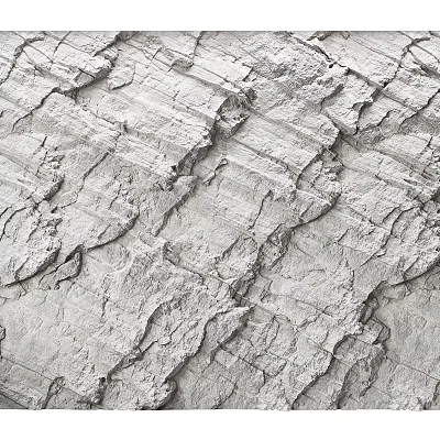 Rough Gray Textured Construction Component With Cracked Layered Surface Structure 3d model