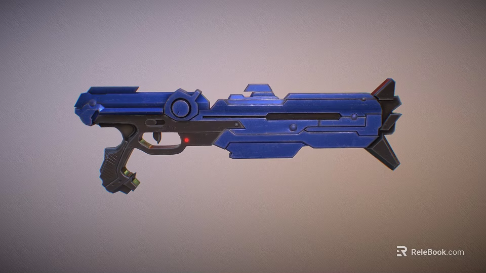 Futuristic Blue Gun Design With Modern Sci Fi Elements And Details 3d model 