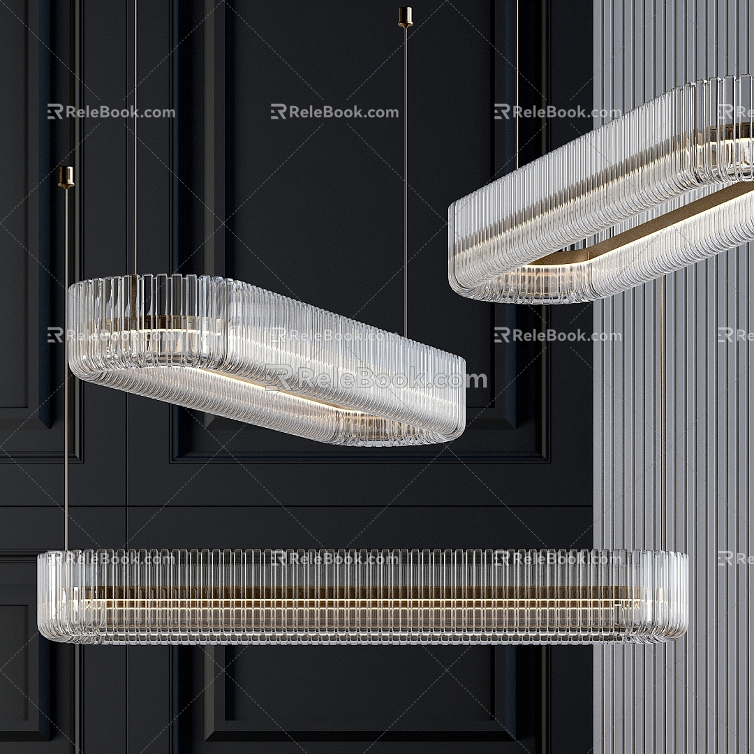 Light Luxury Crystal Chandelier 3d model