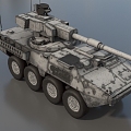 Armored Vehicle Stryker Armored Transport Vehicle Armored Carrier Launcher Light Infantry Fighting Vehicle Low Face Number Low Model Simple Model Game Sub-era Movie and TV Level 3d model