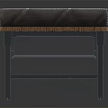 Modern Quilted Leather Sofa Bench with Diamond Pattern Cushions Metal Legs and Wooden Frame