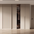 Modern wardrobe sliding door wardrobe 3d model