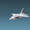 White and Red Passenger Aircraft in Flight with Modern Aerodynamic Design Features