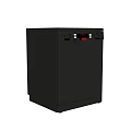 Black Refrigerator Freezer With Modern Sleek Design For Home Kitchen Use