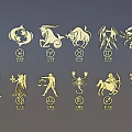 Decorative Zodiac Signs Wall Decor With Astrological Symbols And Names