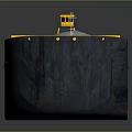 Yellow Flat Bottom Barge Water Transport Vehicle Transporting Gravel Cargo Efficiently