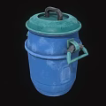 Bucket Bucket Trash Bin Plastic Bucket Broken Bucket Old Bucket Abandoned Bucket Storage Bucket Container Low Face Number Low Mold Simple Mold Game Movie Realistic 3d model