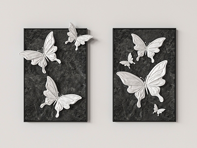 Butterfly three-dimensional wall decoration 3d model