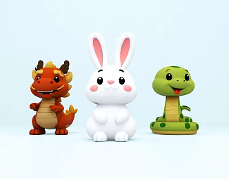 Twelve Zodiac Moe Pet Air Model US Chen Commercial Pet Activities Rat Ox Tiger Rabbit Dragon Snake Horse Sheep Monkey Chicken Dog Pig 3d model