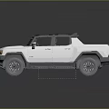 Modern Silver Pickup Truck With Panoramic Roof Rugged Tires And Spacious Truck Bed