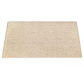 Light Brown Textured Square Rug with Linen Material for Modern Home Decor
