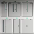 Main And Secondary Panel Double Door Various Designs With Glass Strips And Styles