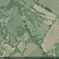 Aerial Planning Of Rural Area With Green Fields Trees And Agricultural Plots