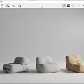Modern Lazy Sofa 3d model
