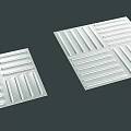 Textured Modern White Floor Tiles With Linear Grooves For Interior Spaces