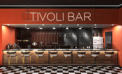 Modern Bar Counter 3d model