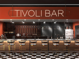 Modern Bar Counter 3d model