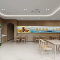 Modern Restaurant Interior With Wooden Walls Dining Tables Chairs And Decorative Paintings