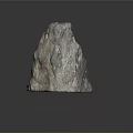 Natural Gray Stone With Rough Surface Textured Detail And Natural Shape