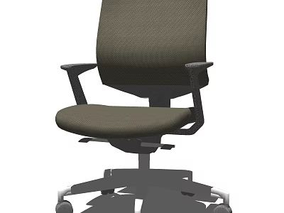 Adjustable Office Chair With Armrests Wheeled Base And Upholstered Seat Backrest 3d model