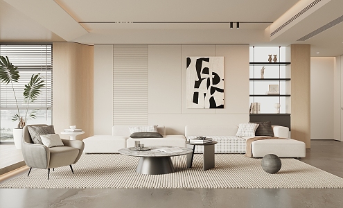 modern living room 3d model