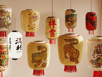 New Chinese Zen Lantern Chaoshan Custom Lantern Chinese Folk Custom Lantern National Wind Lantern National Tide Lantern New Chinese Lantern 3d model