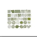 Intricate Garden Landscape Maze Designs Featuring Various Shapes And Green Patterns 3d model