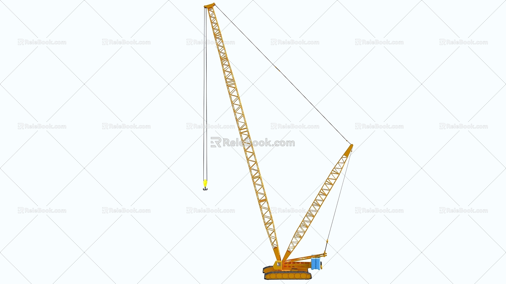 Modern functional car large crawler crane 3d model