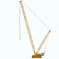 Modern functional car large crawler crane 3d model