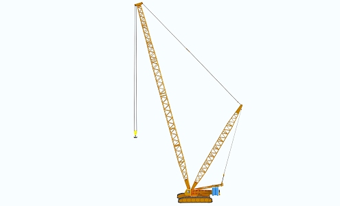 Modern functional car large crawler crane 3d model