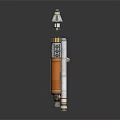 Space Exploration Rocket Components With Booster Core Stage And Command Module 3d model
