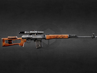 Sniper rifle SVD Dragununov semi-automatic rifle model