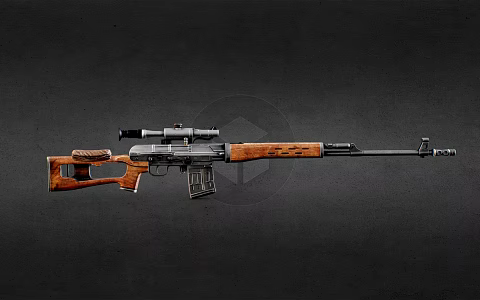 Sniper rifle SVD Dragununov semi-automatic rifle 3d model