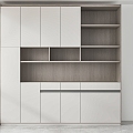 Wardrobe Cabinet Bookcase File Cabinet 3d model