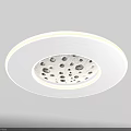 Modern Round Ceiling Light With Illuminated Edge And Perforated Center For Soft Lighting 3d model