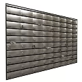 Metal Decorative Ornament Set With Numbered Lockers Arranged On Wall Surface