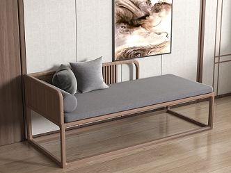 New Chinese-style Recliner chaise longue sofa chair 3d model