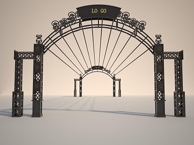 Wrought Iron Gallery Landscape Component 3d model