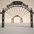 Wrought Iron Gallery Landscape Component 3d model