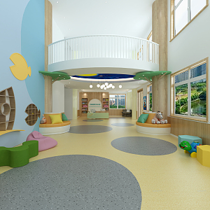 Modern Kindergarten Hall Kindergarten Hall Kindergarten Activity Area Kindergarten Activity Room Kindergarten Front Hall 3d model